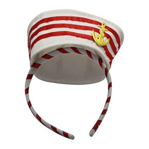 avmbc captain hat headband sailor hat headband ​ dress up hats mini hat headbands for halloween yacht cruise line theme party cosplay costume accessory