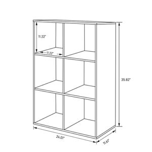 PACHIRA E-Commerce US 6 Cube Storage Bookcase, Unit Shelf, Closet Cabinet, Bookshelf Organizer Rack in Living Room, Bedroom, Study, Dark Brown