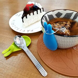 10 Pcs Silicone Tea Bag Holder, Cute Colorful Silicone Tea Bag Hanger Rabbit Shape Silicone Tea Bag Hanger for Hanging Tea Bag