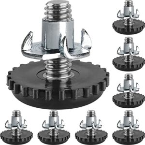 anwenk stainless steel patio furniture leveling feet 1/4-20 screw in threaded outdoor furniture levelers adjustable table chair levelers feet glides for chairs tables cabinet patio furniture- 8 pack