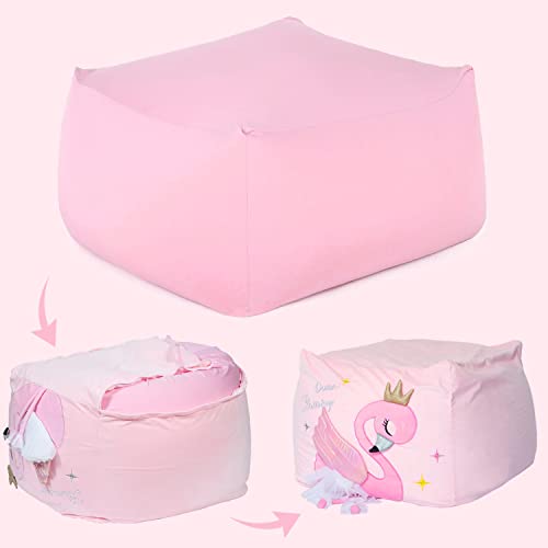 Inner Liner for Stuffed Animal Storage Cover, Bean Bag Replacement Cover for Beanbag Chair Easy Cleaning (No Beans) Large Size/Pink