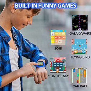 PROGRACE Kids Watch for Boys - IPS Touch Screen Smart Watch for Kids Toddler Toys Watch with 90° Rotatable Camera Music Pedometer Alarm Clock Calculator Flashlight Birthday Gifts for 4-12 Years Old