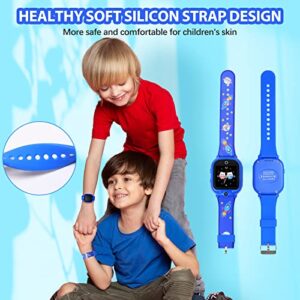 PROGRACE Kids Watch for Boys - IPS Touch Screen Smart Watch for Kids Toddler Toys Watch with 90° Rotatable Camera Music Pedometer Alarm Clock Calculator Flashlight Birthday Gifts for 4-12 Years Old