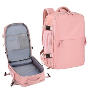 coowoz travel backpack for women men airline approved,pink carry on backpack,large hiking backpack waterproof outdoor sports rucksack casual daypack fit 15.6 inch laptop backpack college backpack