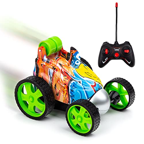 HST-RC Mini Twist Remote Control Toy 777-4: Stunt RC Racing 4WD Rolling Tumbler Car with Controller, 360 Degree, Spin & Flip, 27 MHz, Battery Operated