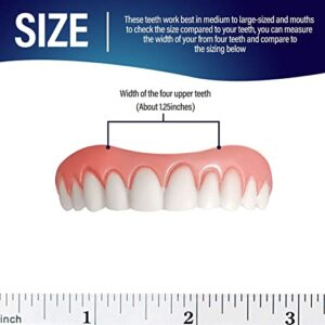 Fake Teeth, 2 Pcs Cosmetic Teeth, Comfort Upper and Lower jaw Denture, Protect Your Teeth, Regain Confident Smile