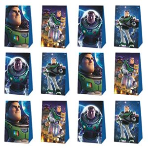 nf orange 12pcs buzz lightyear party gift bag,birthday party decorate supplies. (12 counts)