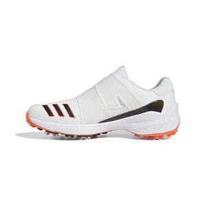 adidas men's zg23 boa golf shoe, ftwr white/core black/semi solar red, 9.5 wide