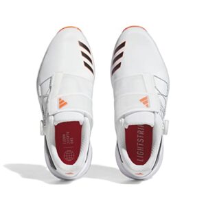 adidas Men's ZG23 BOA Golf Shoe, FTWR White/core Black/semi Solar red, 9.5 Wide