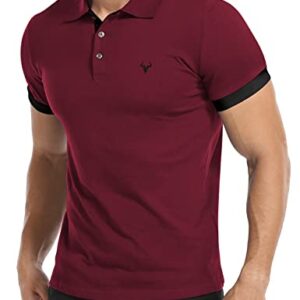 YTD Mens Classic Polo Shirt Short Sleeve Shirts Lightweight Casual Tops