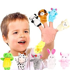 20Pcs Finger Puppets Set - Soft Plush Animals Finger Puppet Toys for Kids, Mini Plush Figures Toy Assortment for Boys & Girls, Party Favors for Shows, Playtime, Schools