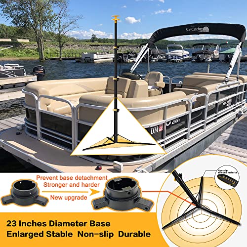 Boat Cover Support Poles Stand System Stable Base Height Adjustable Aluminum Boat Pontoon Cover Poles Post Marine Grade Aluminum Bimini Boat Tarps Winterization Cover Stand