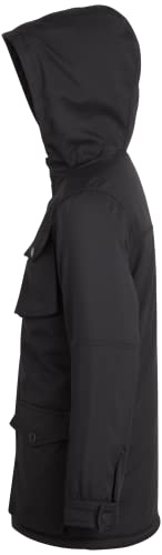 URBAN REPUBLIC Boys' Winter Jacket - Shell Parka Coat with Faux Fur Lined Hood, Size 10/12, Jet Black