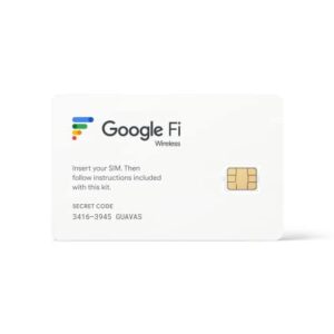 Google Fi Wireless Simply Unlimited Plan | Talk/Text/Data | Unlimited 5G/4G LTE | SIM Kit - 1 Month