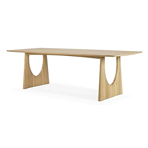 NIUYAO Solid Wood Dining Table Rectangle Modern in Nature with Double Pedestal Table Only for Dining Room Kitchen Leisure Table -71" L x 31.5" W x 29.5" H
