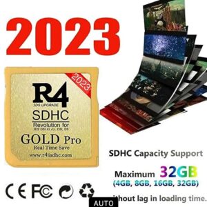 2023 Game Source SDHC Gold Adapter With 32 GB Micro SD With YS Menu With 500 In 1 Will Work On DS DSI DSIXL 2DS 2DSXL 3DS 3DSXL