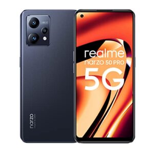 realme narzo 50 pro 5g dual-sim 128gb rom + 6gb ram (gsm only | no cdma) factory unlocked 5g smartphone (hyper black) - international version