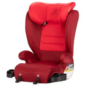 diono monterey 2xt latch 2 in 1 high back booster car seat with expandable height & width, side impact protection, 8 years 1 booster, red
