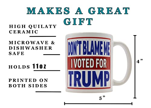 Rogue River Tactical Donald Trump Coffee Mug Presidential Election 2024 Novelty Cup Don't Blame Me I Voted For Trump