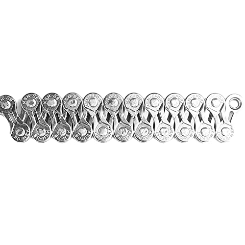 Hycline Bike Chain 6/7/8 Speed,Half Hollow Lightweight Bicycle Chains for Road Bike/MTB/BMX,1/2 x 3/32 Inch 116 Links-Silver