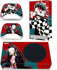 anime x-box series s skin set protector wrap cover protective faceplate full set compatible with x-box series s console & controller skins, xss-gm-1