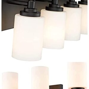 White Frosted Glass Shade Replacements 4 Packs, Elegant Glass Lamp Shade Covers Cylinder Glass Globe with 1-5/8-inch Fitter Glass Light Fixture Shade for Pendant Light Chandelier Wall Sconces