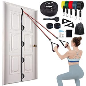 brebebe door anchor strap for exercises, multi point anchor gym attachment for home fitness, portable door band resistance workout equipment