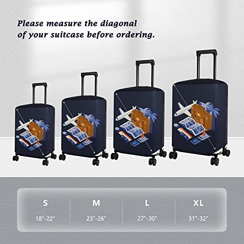 MININOVA Travel Luggage Cover Suitcase Protector Fits 23-26 Inch Luggage, Journey M (MVLC0102)