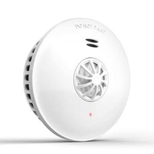 jemay 2-in-1 smoke and heat detector alarm,non-disturb mode fire alarms smoke detectors,10-year battery sealed (non-removable),photoelectric sensor alarm,with easy install and test button,aw192