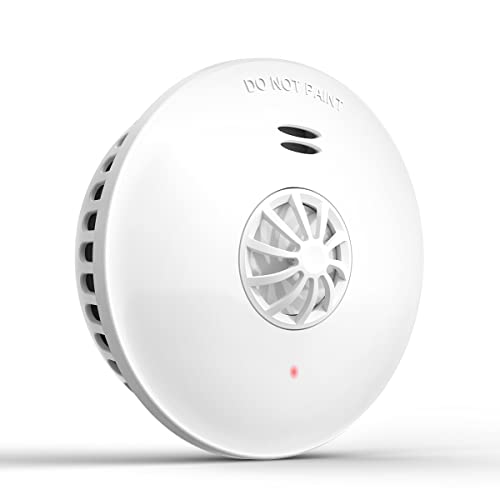 Jemay 2-in-1 Smoke and Heat Detector Alarm,Non-Disturb Mode Fire Alarms Smoke Detectors,10-Year Battery Sealed (Non-Removable),Photoelectric Sensor Alarm,with Easy Install and Test Button,AW192