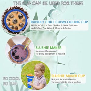 menglisi Frozen Magic Slushy Maker Cup | Mint Green Slushie Cup | Slushie Maker Squeeze Cup | Silicone Cold Drink Cooling Cup | Ice Maker Ice Cream Cup | Beer Coffe Milk Cola Mug | Gift for Women Men Him Her | 16.9oz