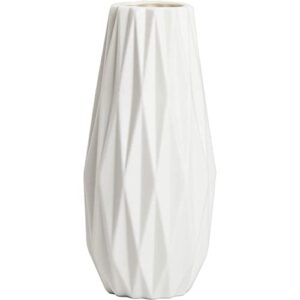 white vases for flowers modern simple ceramic dried flower vase rivet modern angled stoneware home decor flower vase -7.5inch, white