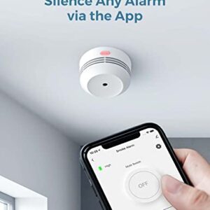 Wi-Fi Smoke Detector, AEGISLINK Wireless Smart Fire Smoke Alarm with App Control, Replaceable Lithium Battery, Auto Self-Check Function, S-WF240, 1-Pack