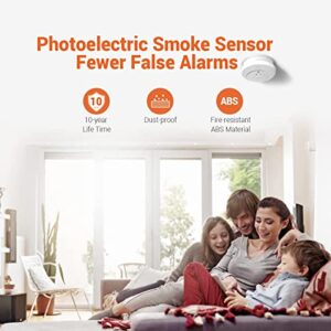 Jemay Smoke Detector, Smoke Alarm with Advanced Photoelectric Technology, Smoke Detector with Test Button and Low Battery Reminder, Fire Alarm with Battery Backup Used in Home, AW106, 4 Packs