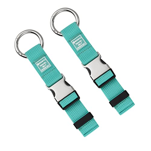 2PCS Heavy Duty Add a Bag Luggage Strap Jacket Gripper,Carry-on Baggage Suitcase Straps Belts Travel Accessories-Cyan