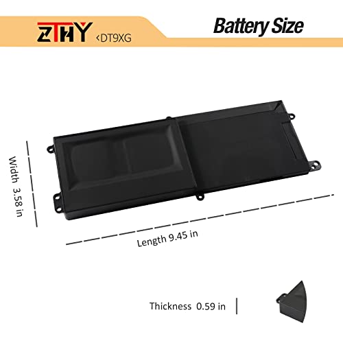 ZTHY 90Wh DT9XG Laptop Battery Replacement for Dell Alienware Area-51m R1 R2 ALWA51M-D1968W D1968B D1969PW D1733B D1746W D1735DB D1733PB D1766W D1748DW D1746B D1766B D1741DB Series 07PWKV 0KJYFY 11.4V