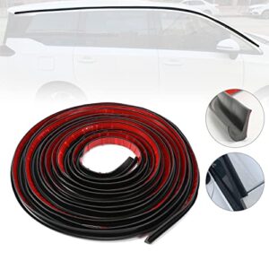 D-Lumina RV Rain Gutter, 30 Feet Length Rubber Drip Rail for Cars, Vans, Roof Rain Diverter Strip, Flexible J Shape Trims Molding to Control Water Runoff, w/Tape