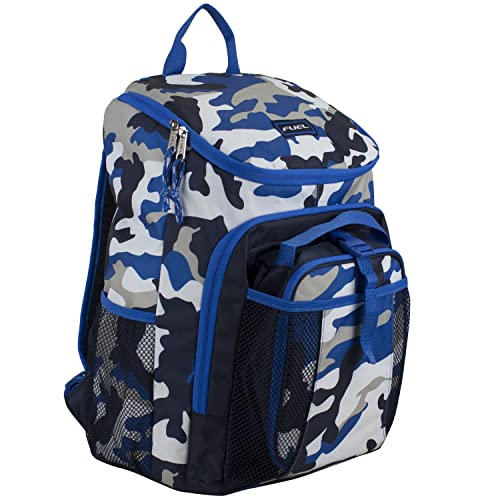 FUEL Top Loader Backpack & Lunch Bag Bundle - Blue/White/Gray Camo