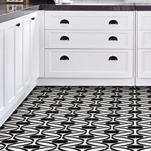 FloorPops Tory Peel & Stick Floor Tiles, Black