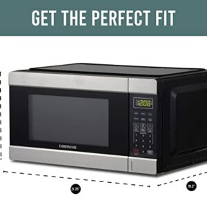 Farberware Countertop Microwave 1100 Watts, 1.3 cu ft - Microwave Oven With LED Lighting and Child Lock - Perfect for Apartments and Dorms - Easy Clean Stainless Steel