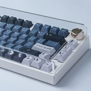 hyekit premium acrylic keyboard clear cover protector mechanical keyboard dust cove anti-cat for 68 key mechanical keyboard keychron k6/nj68/fl680 (12.28'' x 4.01'' x 0.90'')