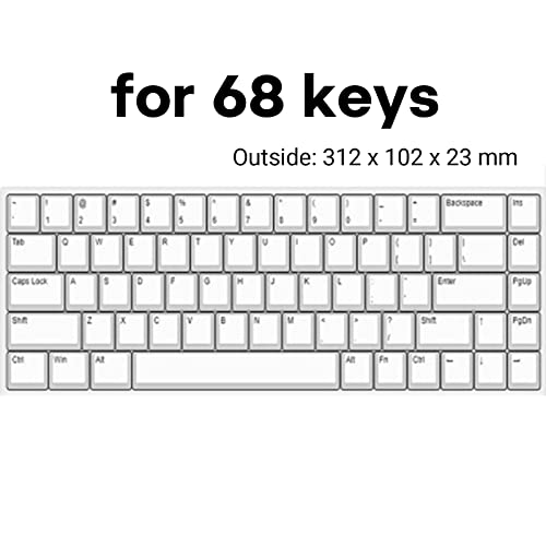 Hyekit Premium Acrylic Keyboard Clear Cover Protector Mechanical Keyboard Dust Cove Anti-Cat for 68 Key Mechanical Keyboard Keychron K6/Nj68/FL680 (12.28'' x 4.01'' x 0.90'')
