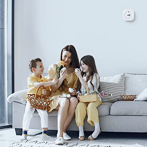 AEGISLINK Interlinked Smoke Carbon Monoxide Detector Combo, Smoke and CO Detector Battery Powered, Wireless Interconnected Smoke and CO Alarm, Digital Display, SC-RF200, 3-Pack