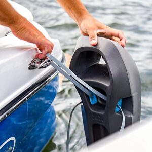 MISSION Boat Gear Sentry Boat Dock Fender Bumper (Almost Black, 2 Piece)