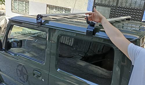 Roof Racks Cross Bars Compatible with Suzuki Jimny 2020, Aluminum Cargo Carrier Crossbars for Rain gutters Silver