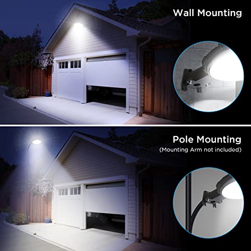 deerdance LED Barn Light Outdoor, 80W Dusk to Dawn Outdoor Lighting with Photocell 10000LM 5000K Daylight, IP65 Waterproof Street Light for Barn Yard Warehouse Outdoor Security Lighting, 2-Pack