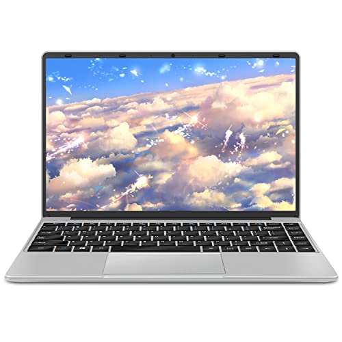 Ruzava/Aocwei Laptop Windows 10 14" 6GB DDR4 64GB Storage Intel N4020 (Up to 2.8Ghz)2-Core 1920x1080 FHD Dual WIFI BT 4.2 Mini HDMI Support 512GB TF 1TB SSD Expand for Work Study Entertainment-Silver