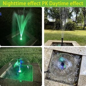 Fountain Pump with Light 256PGH Container Fountain Kit Submersible Outdoor Fountain Nozzle Spray for Garden Pond Indoor and Landscape by ChaUYI