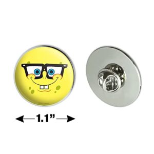 SpongeBob Nerd Face Metal 1.1" Tie Tack Hat Lapel Pin Pinback