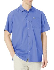 columbia men's standard slack tide camp shirt, violet sea, medium